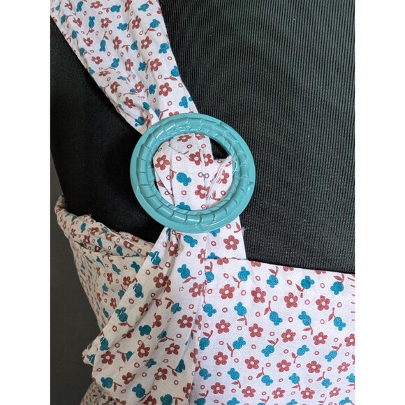 40s Calico Pinafore Dress: Vintage Floral Sundress - Picture 14 of 16